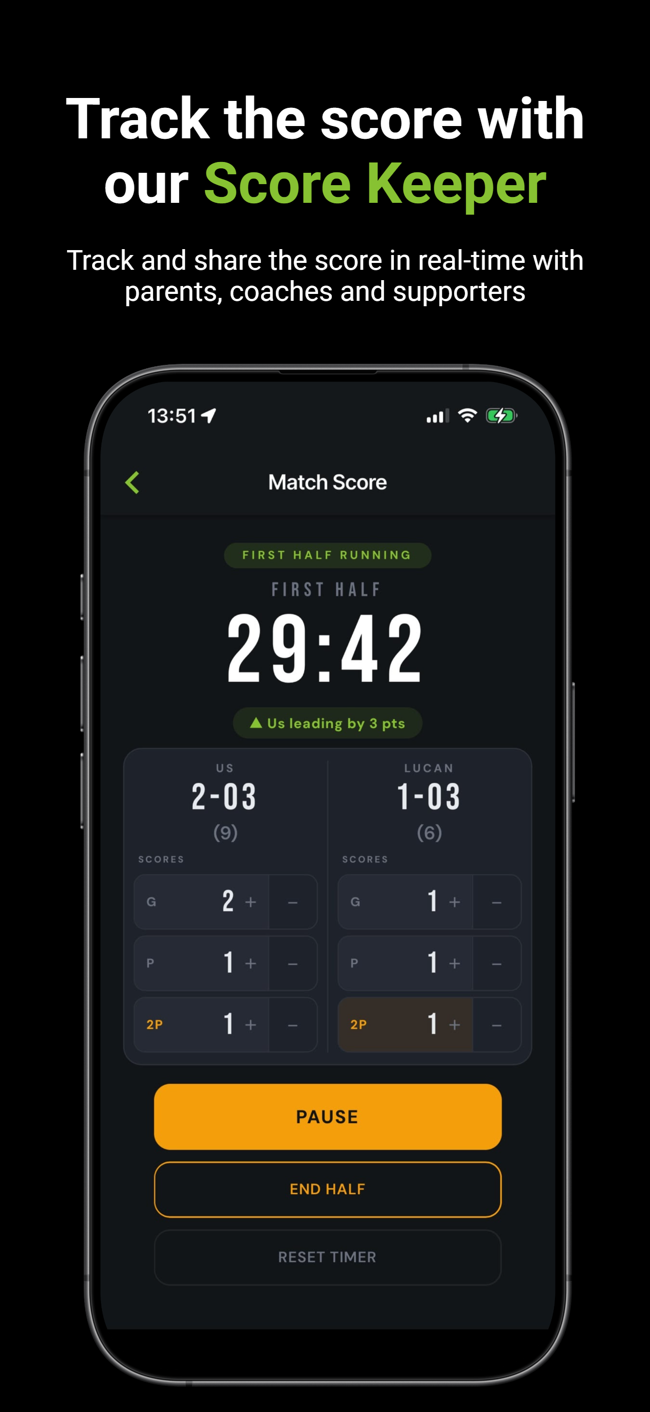 CoachSmart score keeper